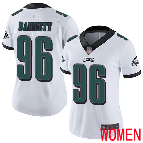 Women Philadelphia Eagles #96 Derek Barnett White Vapor Untouchable NFL Jersey Limited Player Football